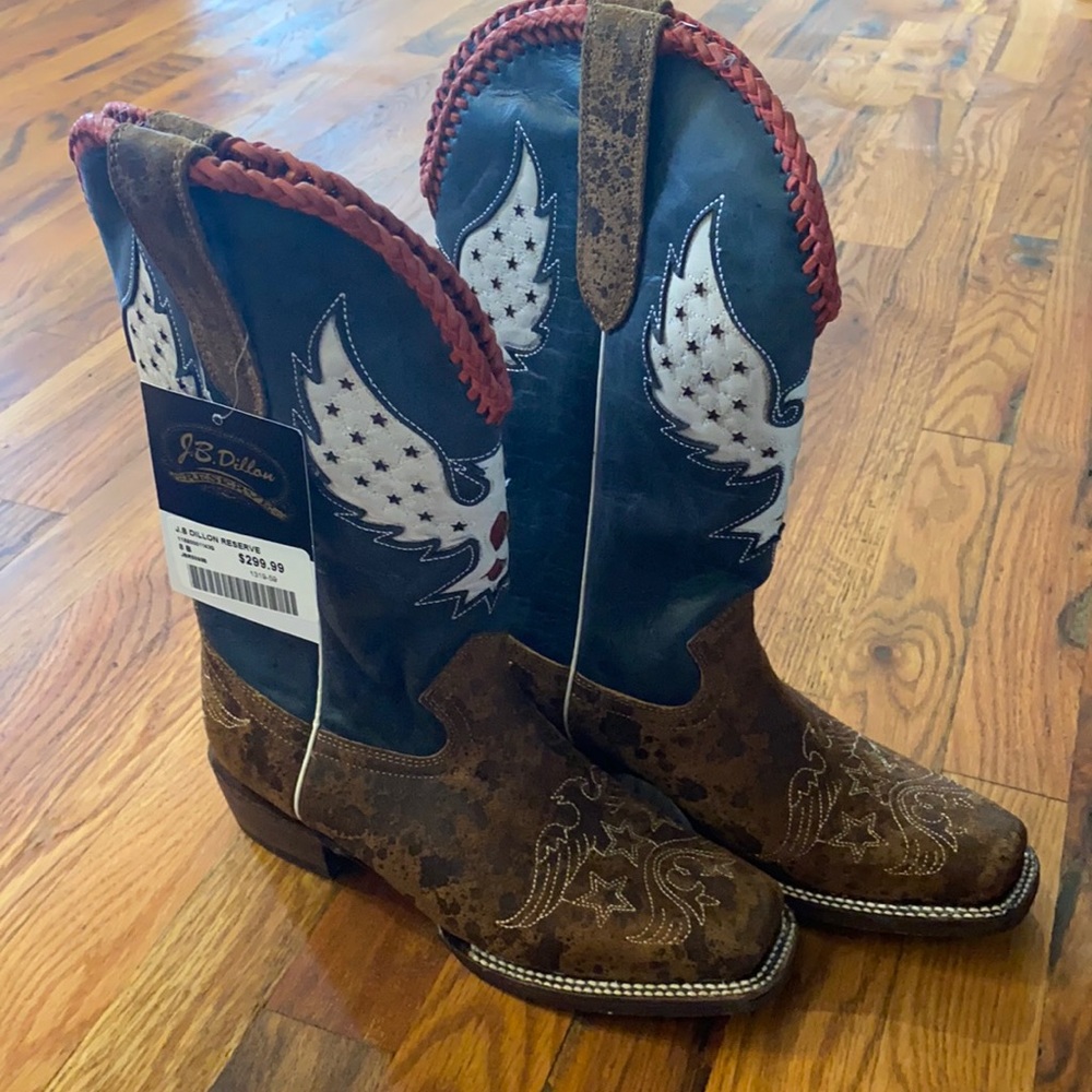 Red, White, and Blue Cowboy Boots